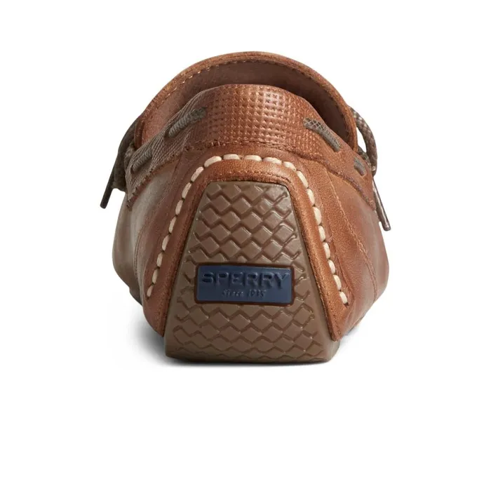 Loafers and Oxfords Men Sperry Davenport Deboss Leather 1Eye Driver Medium Beige