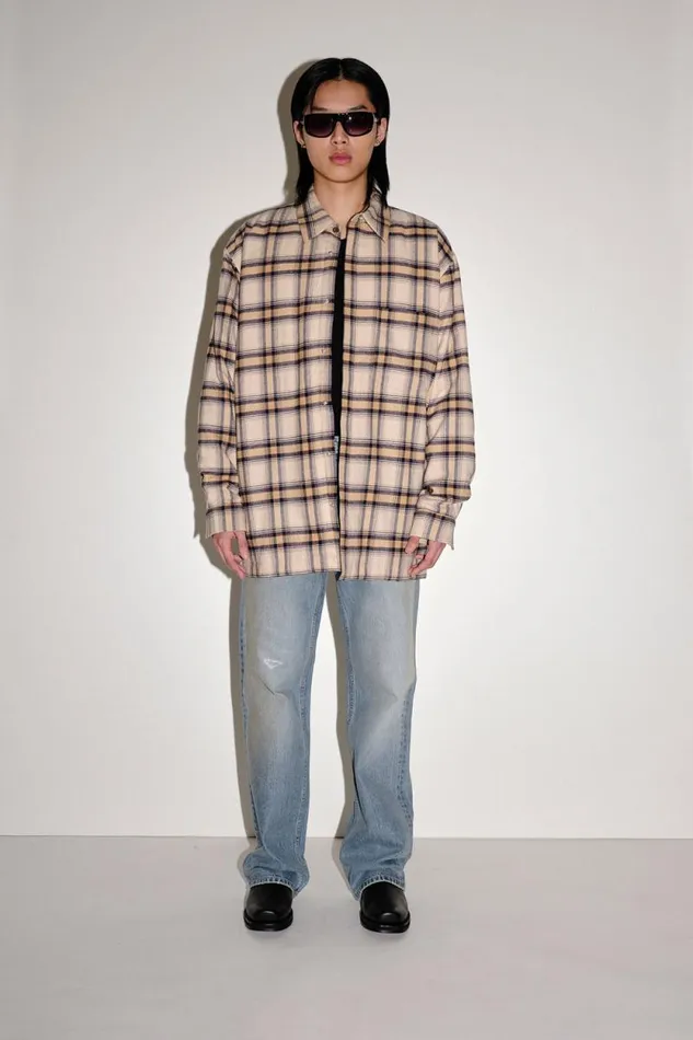 Maza Long Check 8211 Camel Check Men Won Hundred Shirts