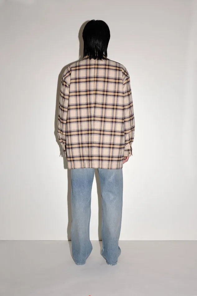 Maza Long Check 8211 Camel Check Men Won Hundred Shirts