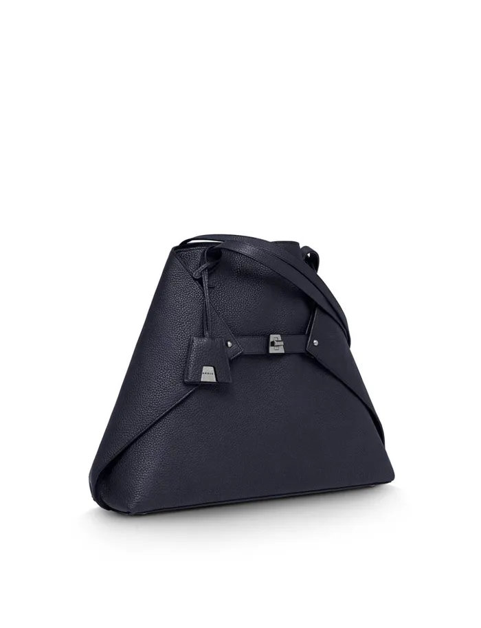Medium Ai Shoulder Bag In Cervocalf Leather Denim Women Akris Tote Bags