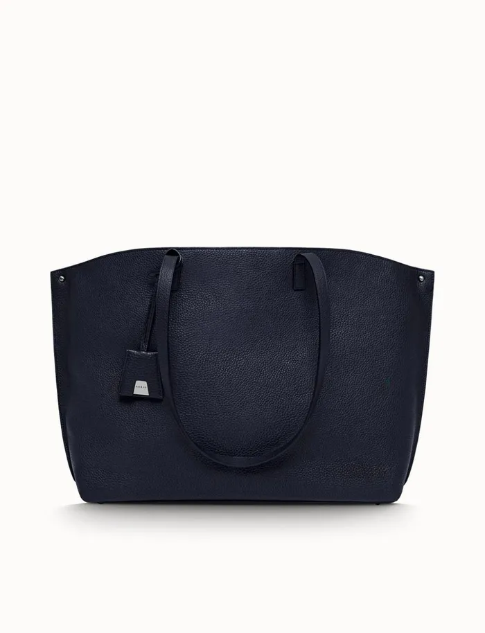 Medium Ai Shoulder Bag In Cervocalf Leather Denim Women Akris Tote Bags