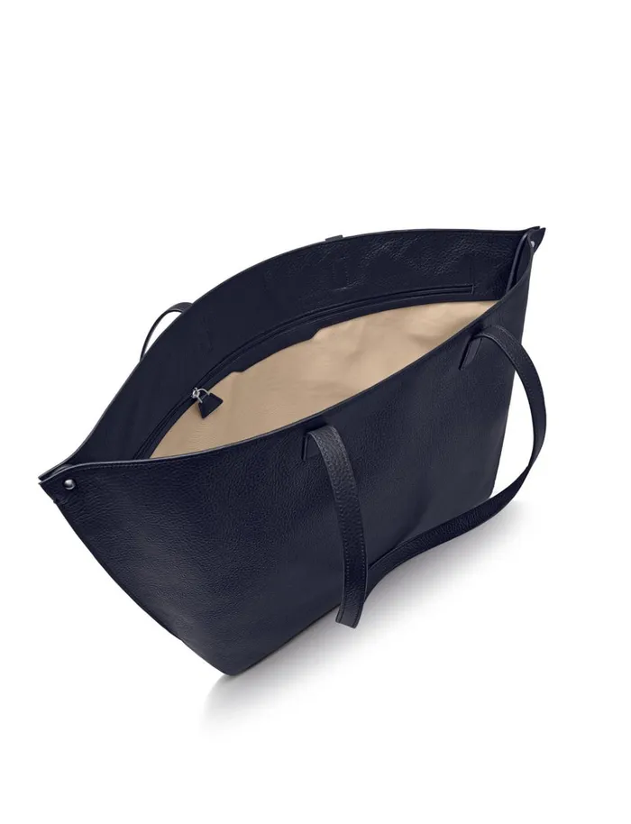 Medium Ai Shoulder Bag In Cervocalf Leather Denim Women Akris Tote Bags