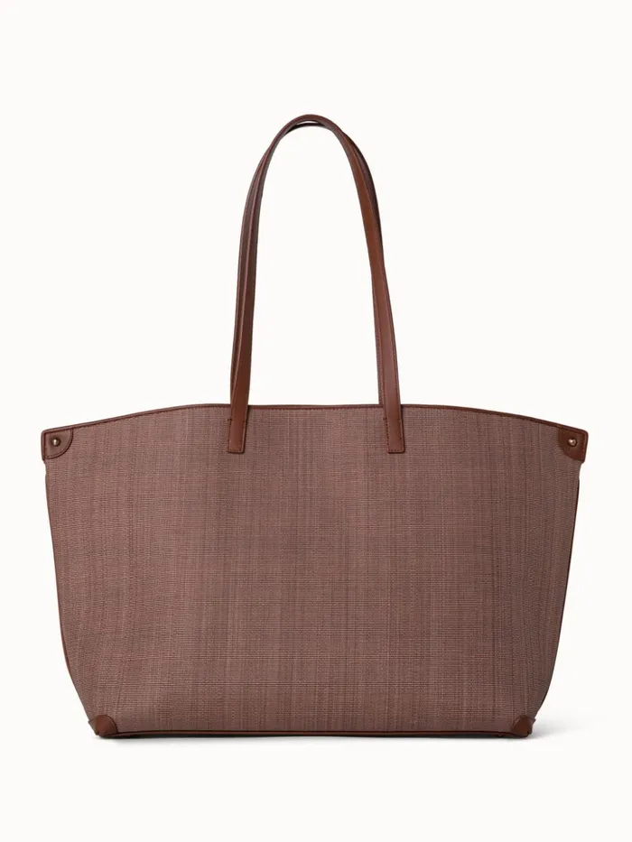 Medium Ai Shoulder Bag In Horsehair Fabric Caramel Women Akris Shoulder Bags