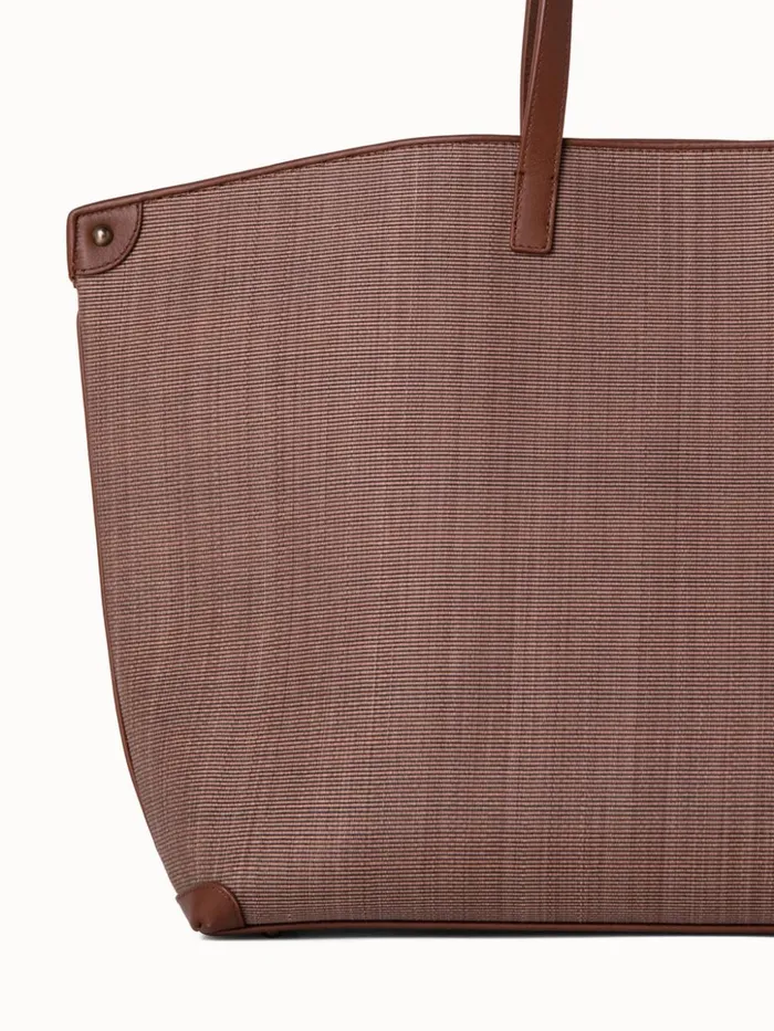 Medium Ai Shoulder Bag In Horsehair Fabric Caramel Women Akris Shoulder Bags
