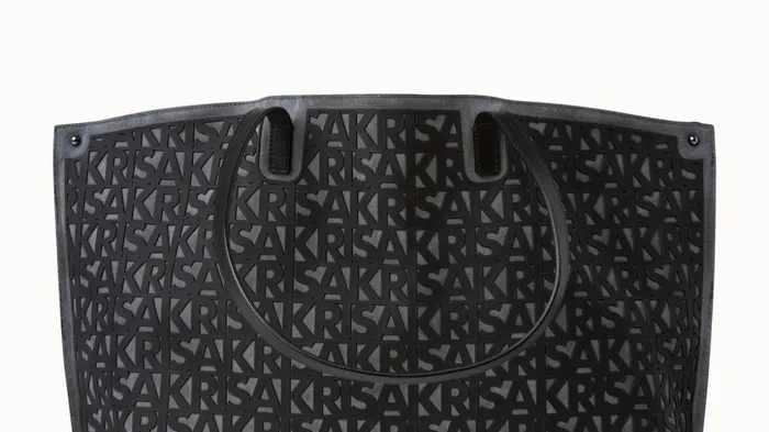 Medium Ai Shoulder Bag In Suede With 3D Infinite Lettering Graphiteblack Women Akris Shoulder Bags