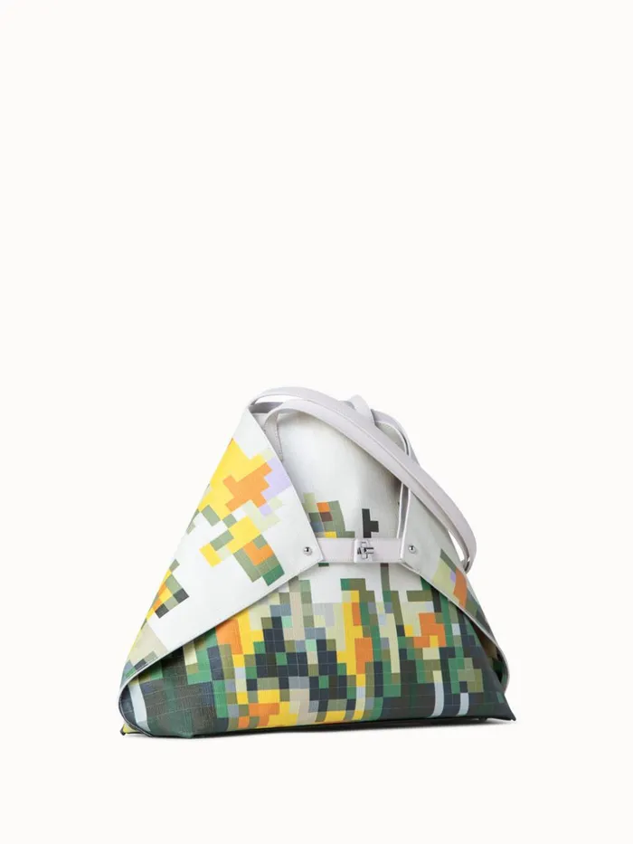 Medium Ai Shoulder Bag With Flowers At Home Print Flowers At Home Women Akris Tote Bags