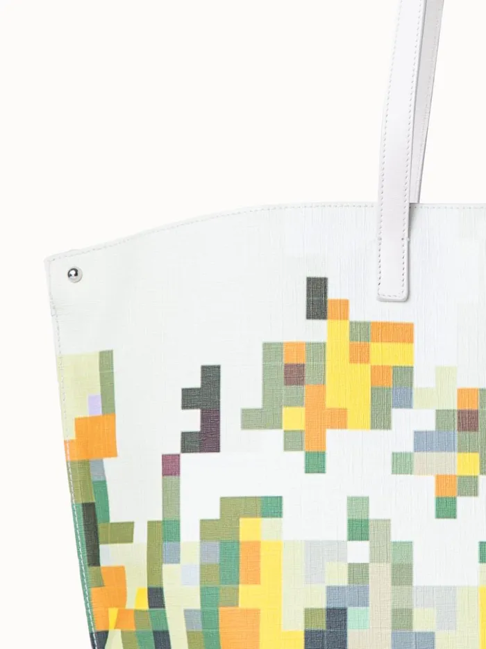 Medium Ai Shoulder Bag With Flowers At Home Print Flowers At Home Women Akris Tote Bags