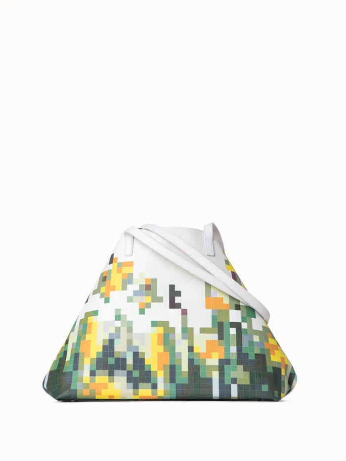 Medium Ai Shoulder Bag With Flowers At Home Print Flowers At Home Women Akris Tote Bags