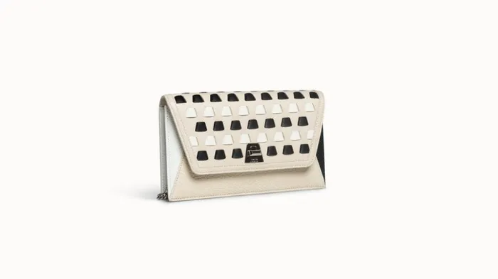 Medium Anouk Crossbody Clutch Bag With Handwoven Details Light Multicolor Women Akris Clutches