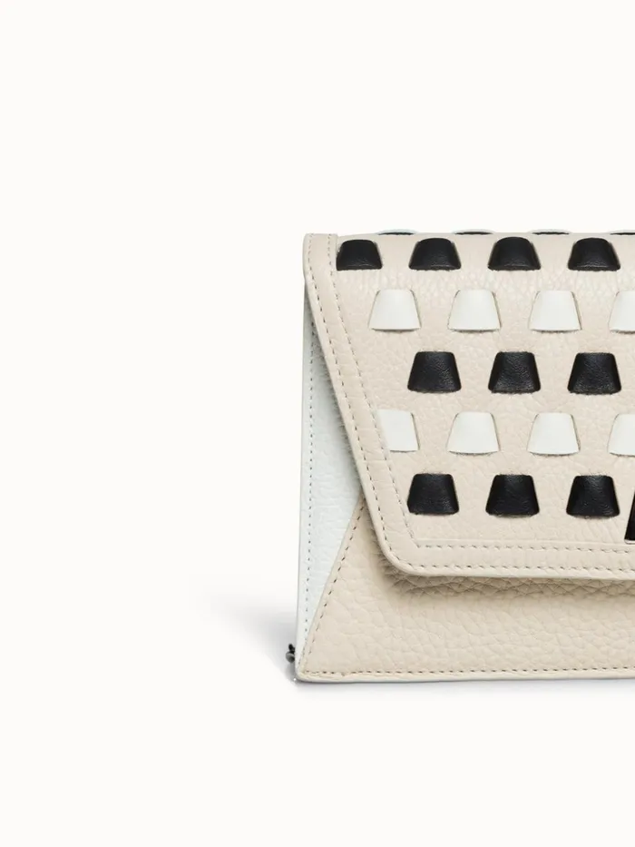 Medium Anouk Crossbody Clutch Bag With Handwoven Details Light Multicolor Women Akris Clutches