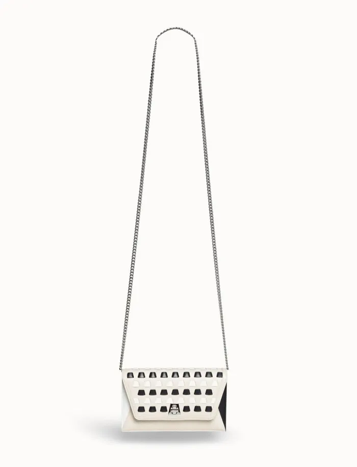 Medium Anouk Crossbody Clutch Bag With Handwoven Details Light Multicolor Women Akris Shoulder Bags