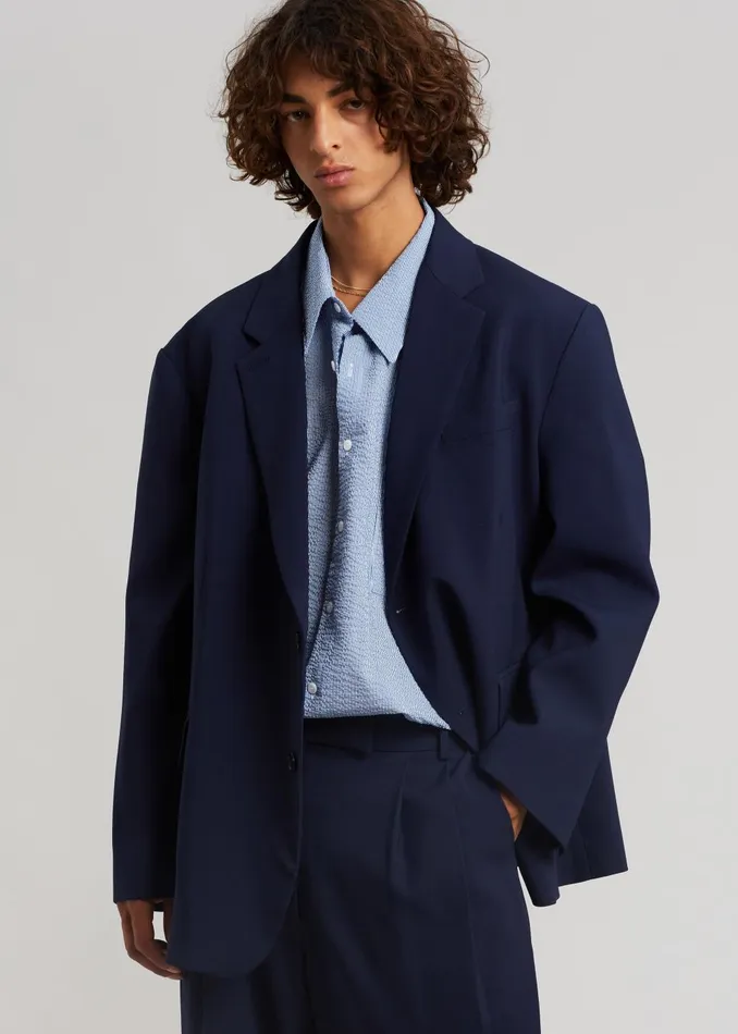 Men Beo Blazer 8211 Blue The Frankie Shop Outerwear