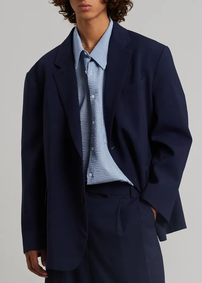 Men Beo Blazer 8211 Blue The Frankie Shop Outerwear