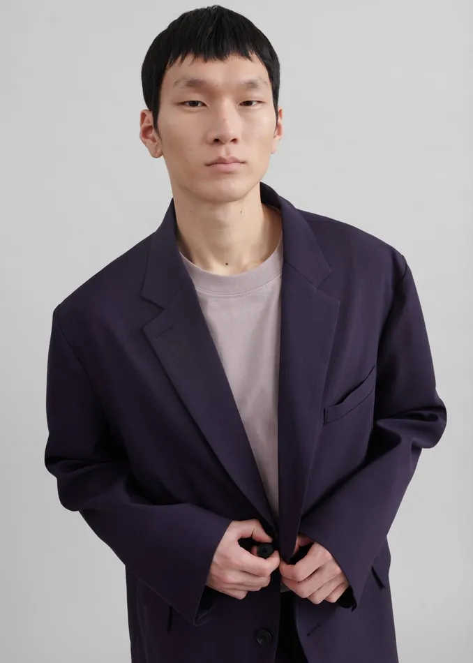 Men Beo Blazer 8211 Purple The Frankie Shop Outerwear
