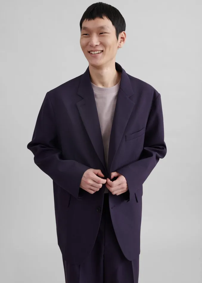 Men Beo Blazer 8211 Purple The Frankie Shop Outerwear