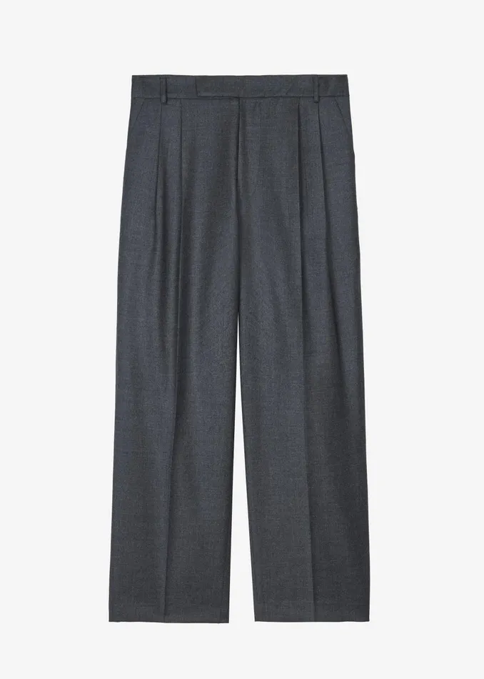 Men Beo Wool Flannel Suit Pants 8211 Charcoal The Frankie Shop Bottoms