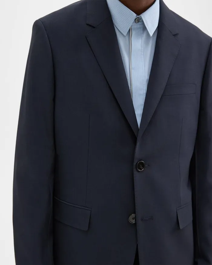 Men Blazers Jackets Theory Virgin Wool TwoButton Blazer Midnight