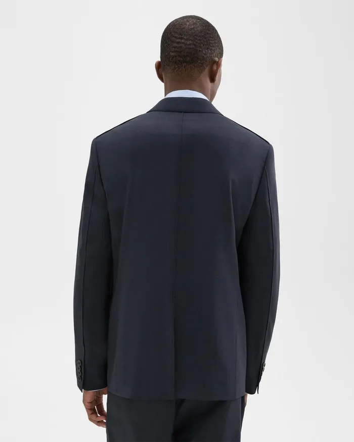 Men Blazers Jackets Theory Virgin Wool TwoButton Blazer Midnight