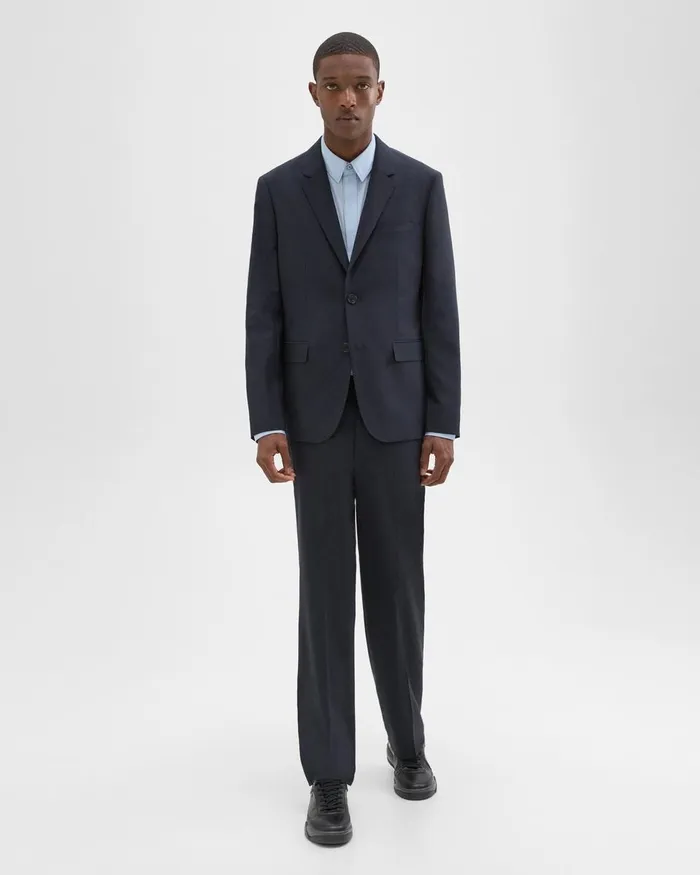 Men Blazers Jackets Theory Virgin Wool TwoButton Blazer Midnight