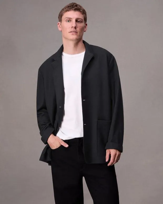 Men Blazers Rag and Bone Gramercy Wool Blazer Black