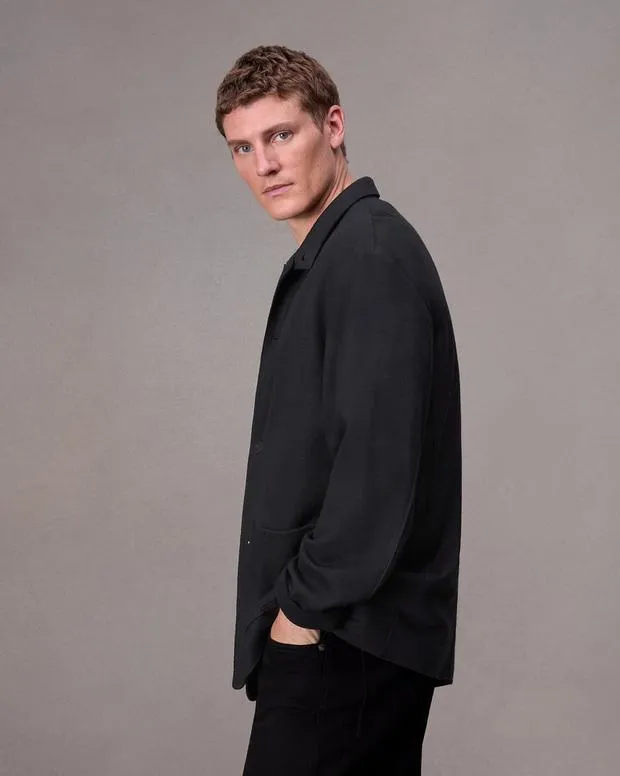 Men Blazers Rag and Bone Gramercy Wool Blazer Black