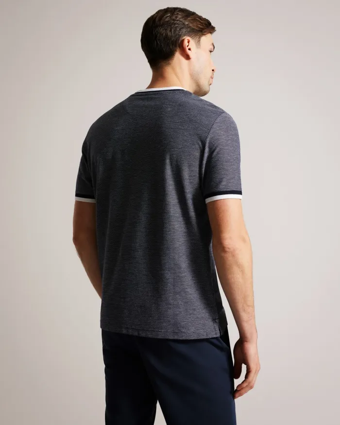 Men BOWKER 8211 Regular Fit Textured TShirt Navy Ted Baker Tops Men BOWKER 8211 Regular Fit Textured TShirt Navy Ted Baker Tops