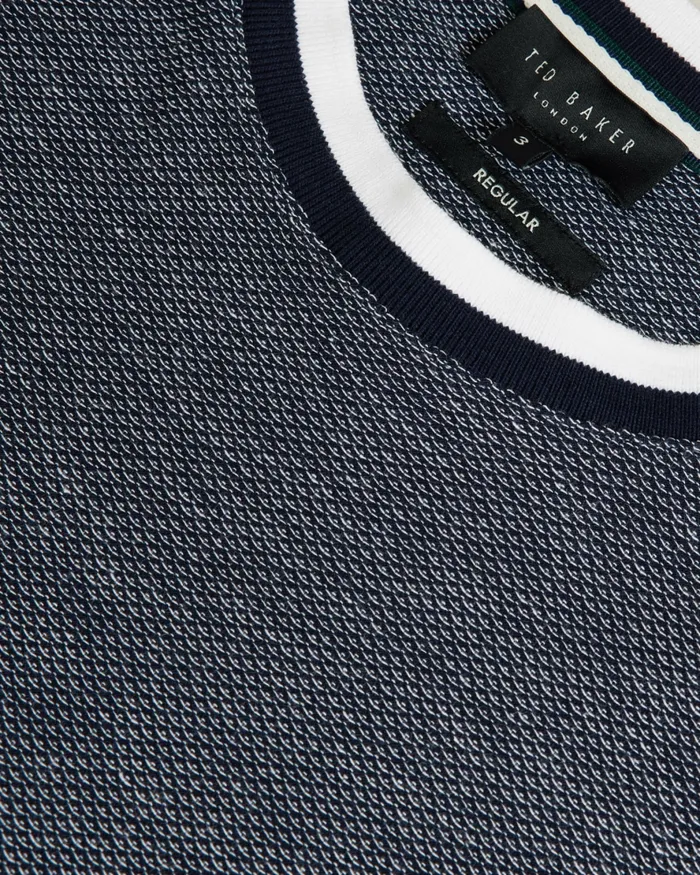 Men BOWKER 8211 Regular Fit Textured TShirt Navy Ted Baker Tops Men BOWKER 8211 Regular Fit Textured TShirt Navy Ted Baker Tops