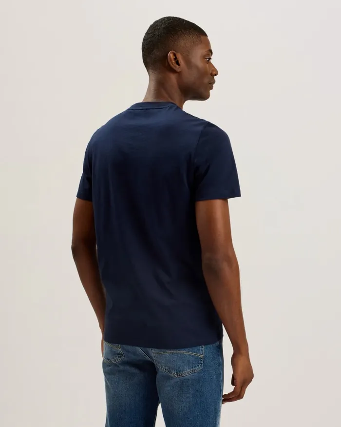 Men BRONI 8211 Short Sleeve Branded TShirt Navy Ted Baker Tops Men BRONI 8211 Short Sleeve Branded TShirt Navy Ted Baker Tops