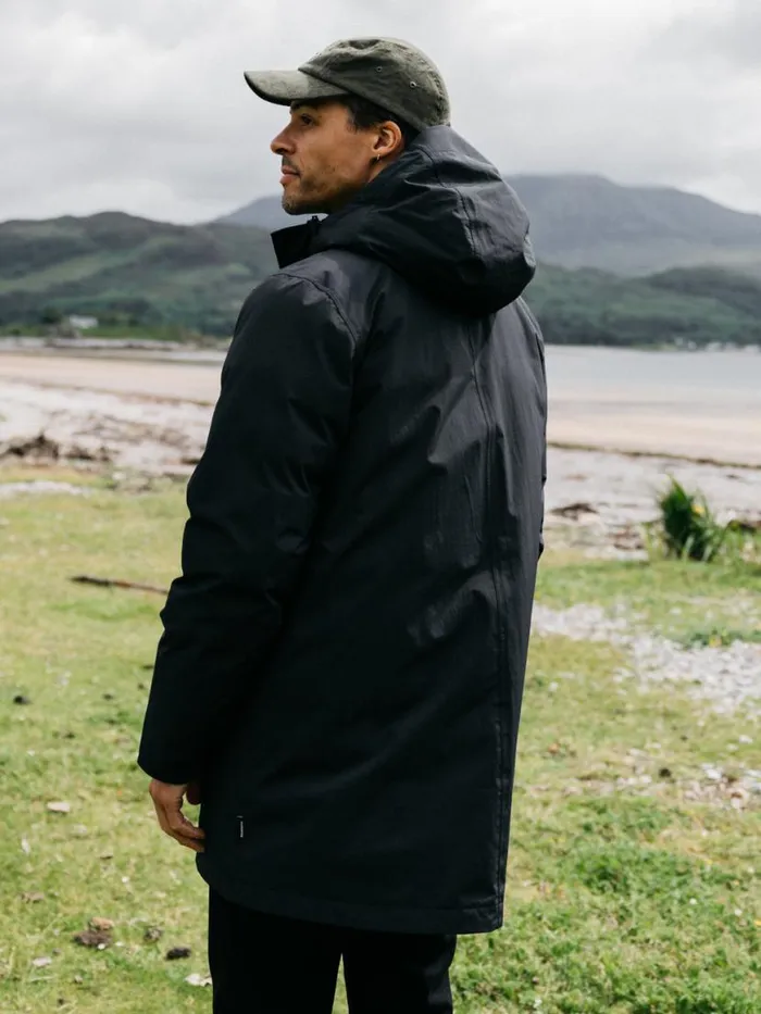 Men Caelus Waterproof Parka Black Finisterre Jackets Coats and Gilets