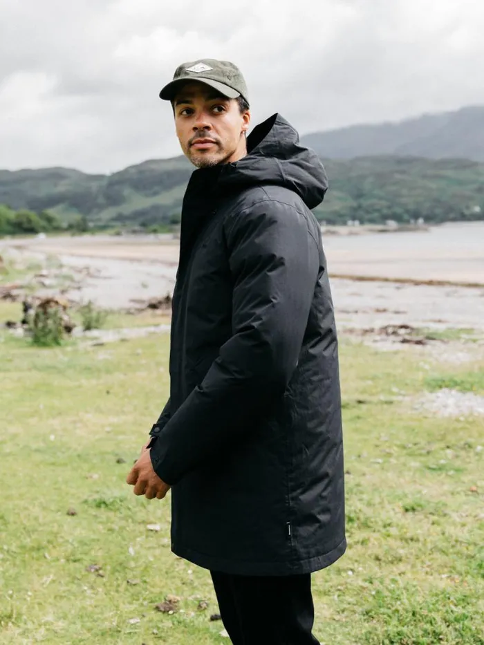 Men Caelus Waterproof Parka Black Finisterre Jackets Coats and Gilets