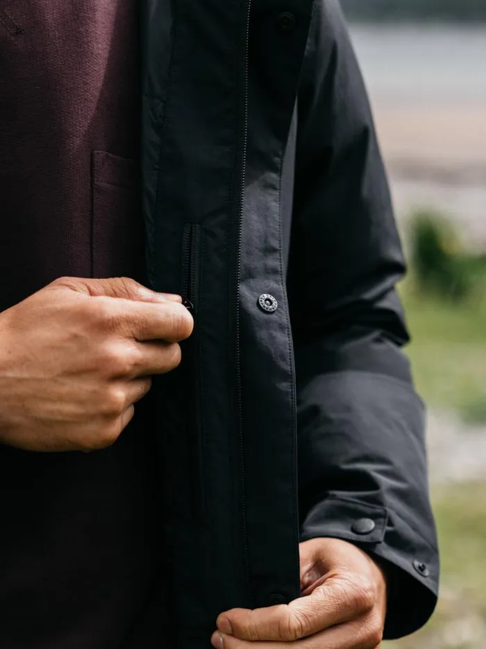 Men Caelus Waterproof Parka Black Finisterre Jackets Coats and Gilets