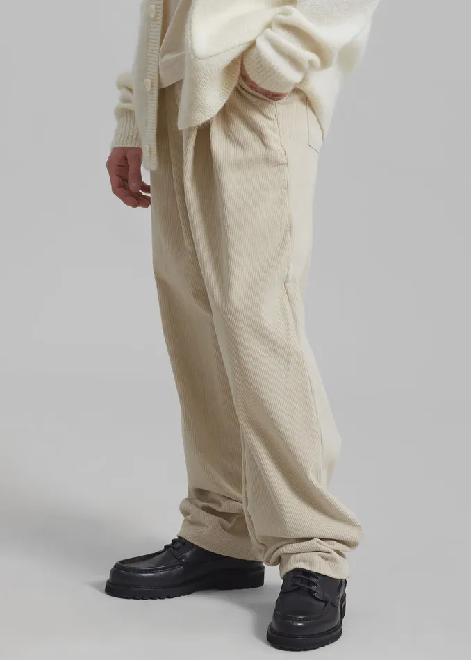 Men Camden Corduroy Pants 8211 Cream The Frankie Shop Bottoms