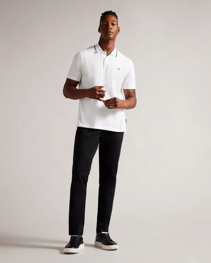 Men CAMDN 8211 Short Sleeve Polo Shirt White Ted Baker Polo Shirts