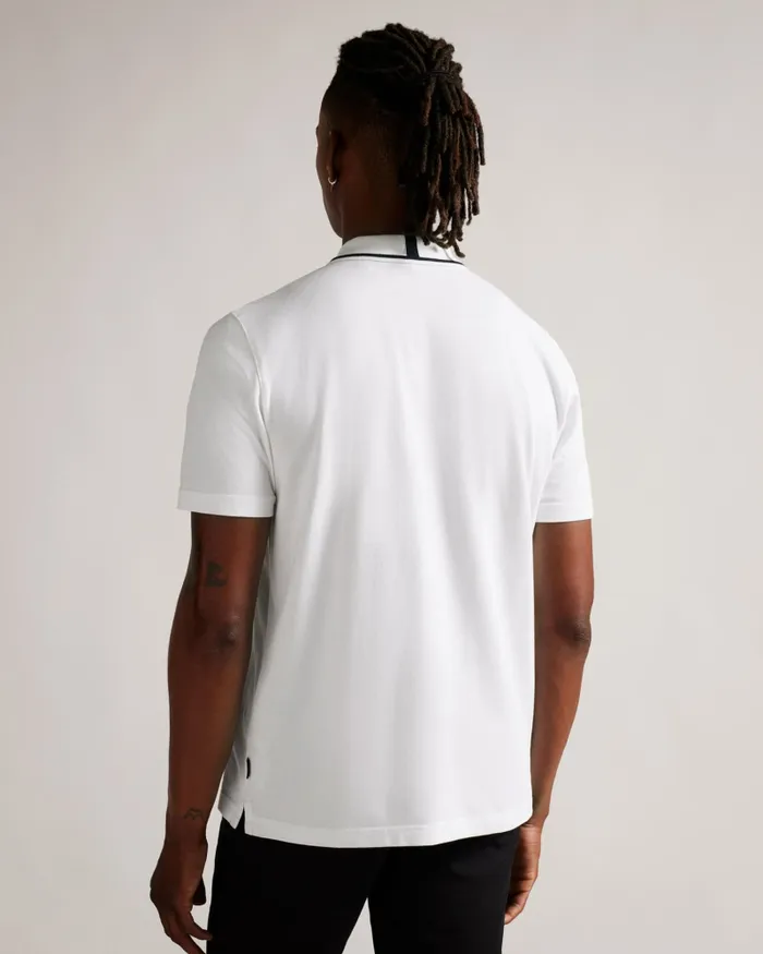 Men CAMDN 8211 Short Sleeve Polo Shirt White Ted Baker Polo Shirts