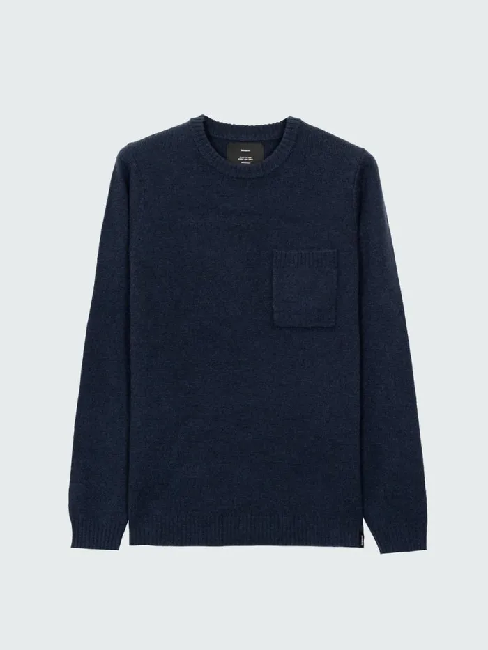 Men Cavan Pocket Knit Jumper Navy Finisterre Knitwear