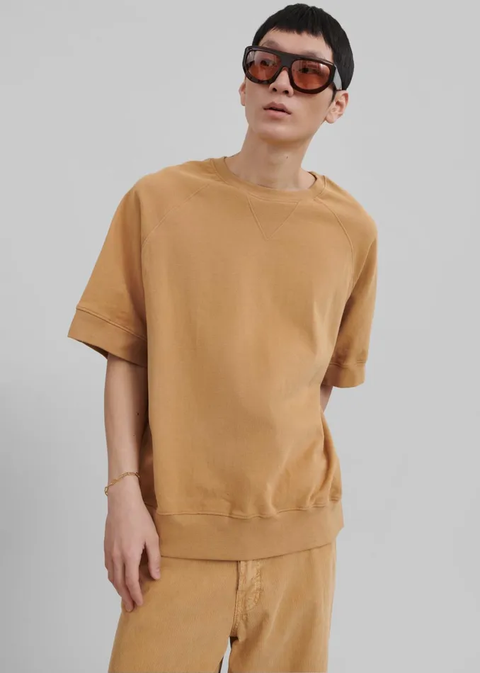 Men Caz Boxy Tee 8211 Camel The Frankie Shop Tops