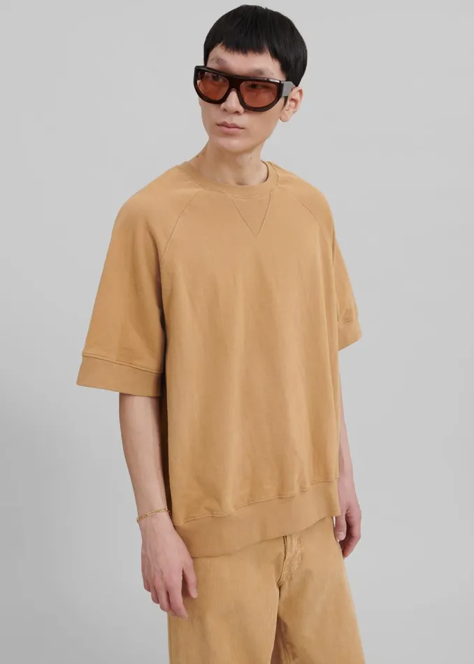 Men Caz Boxy Tee 8211 Camel The Frankie Shop Tops