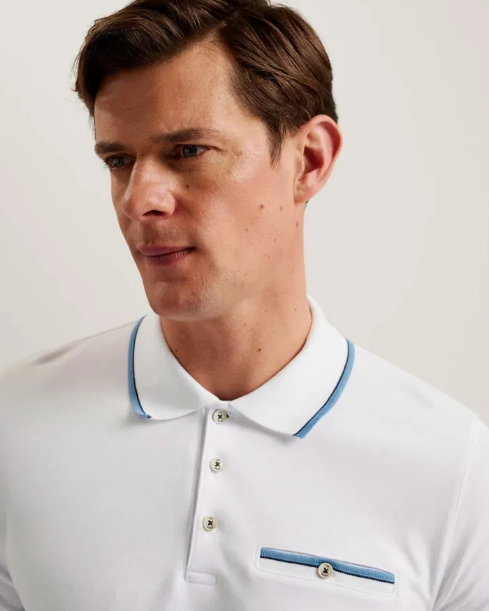 Men CHIPA 8211 Short Sleeve Polo Shirt White Ted Baker Tops