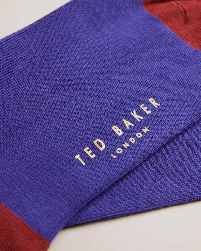 Men CLASIC 8211 Plain Socks Medium Blue Ted Baker Socks