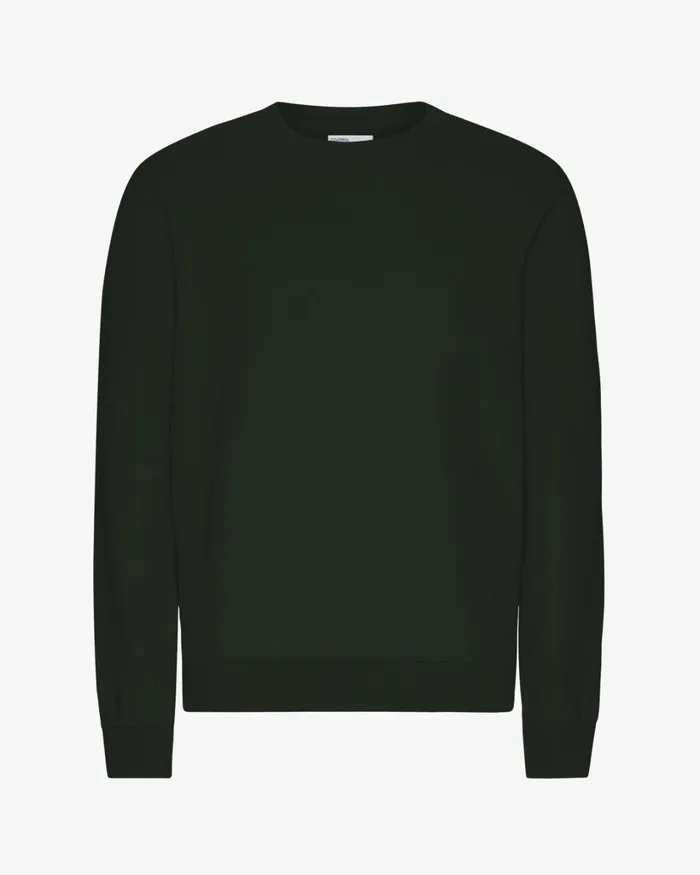 Men Classic Organic Crew Hunter Green Colorful Standard Crewneck Sweatshirts