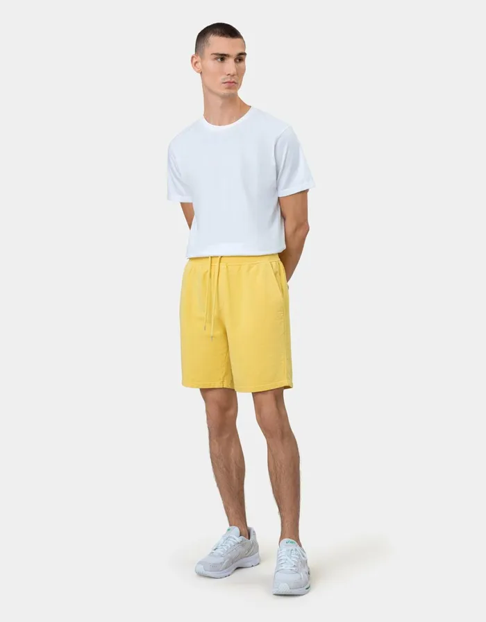 Men Classic Organic Sweatshorts Dark Amber Colorful Standard Shorts