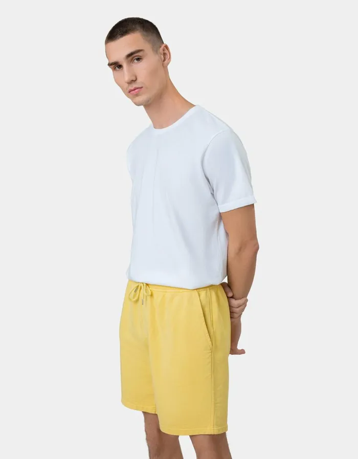 Men Classic Organic Sweatshorts Dark Amber Colorful Standard Shorts