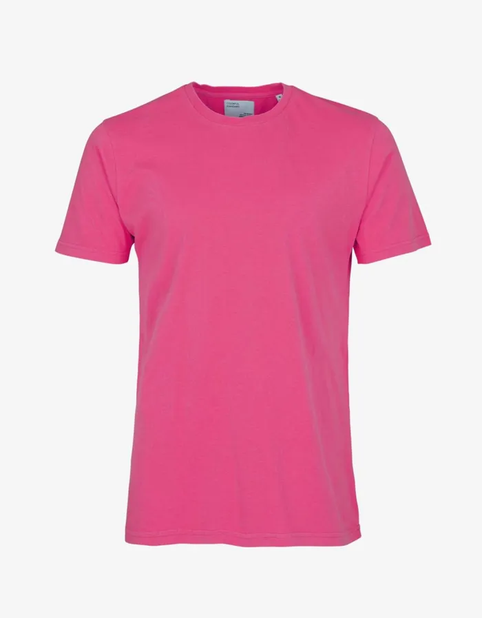 Men Classic Organic Tee Bubblegum Pink Colorful Standard TShirts