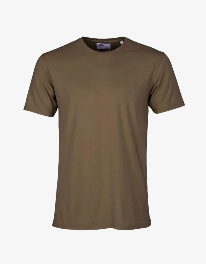 Men Classic Organic Tee Cedar Brown Colorful Standard TShirts