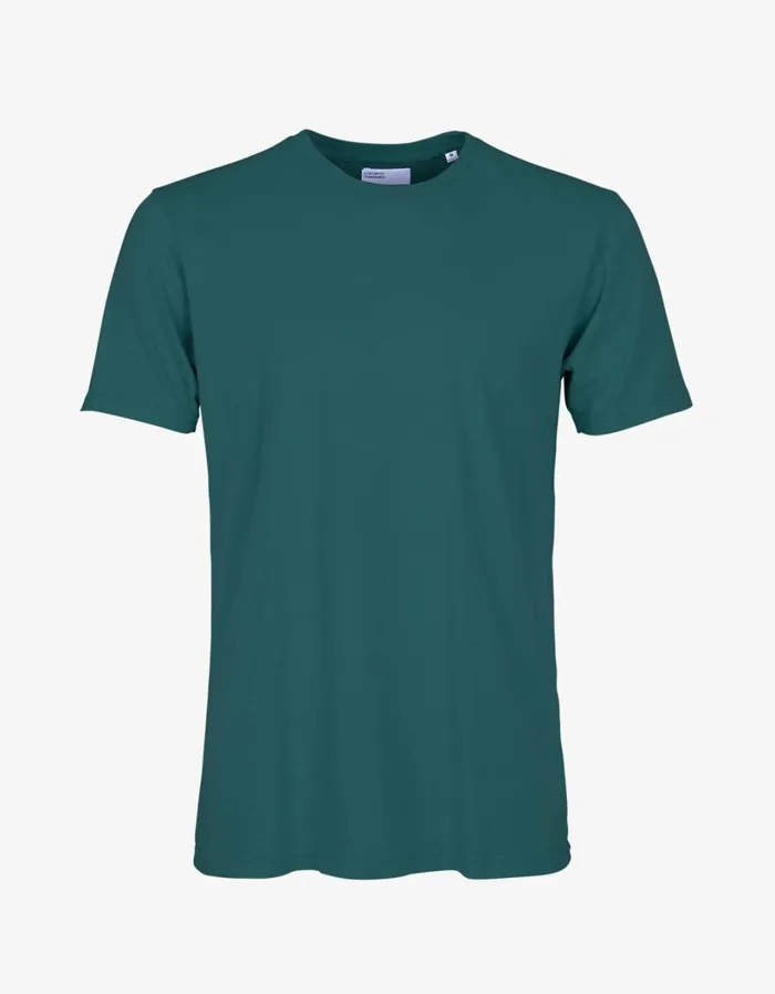 Men Classic Organic Tee Ocean Green Colorful Standard TShirts