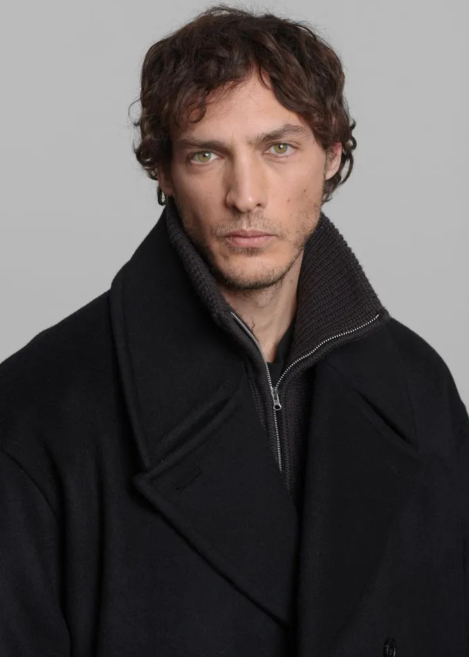 Men Cooper Wool Peacoat 8211 Black The Frankie Shop Outerwear