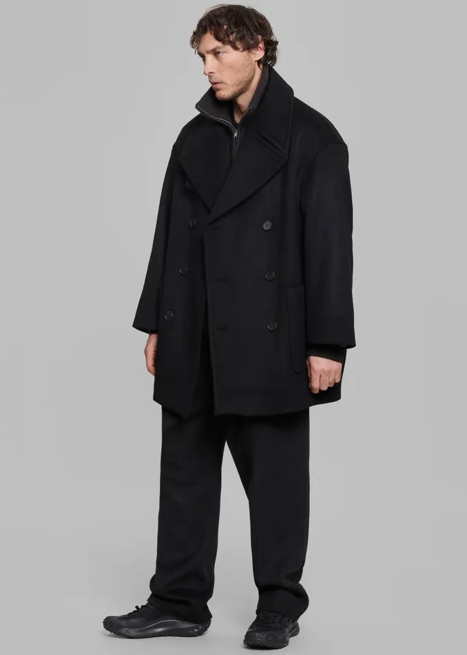 Men Cooper Wool Peacoat 8211 Black The Frankie Shop Outerwear