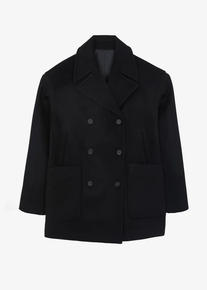 Men Cooper Wool Peacoat 8211 Black The Frankie Shop Outerwear