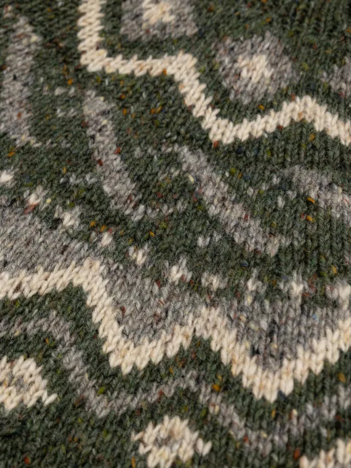 Men Cormoran Fair Isle Jumper Olive Finisterre Knitwear