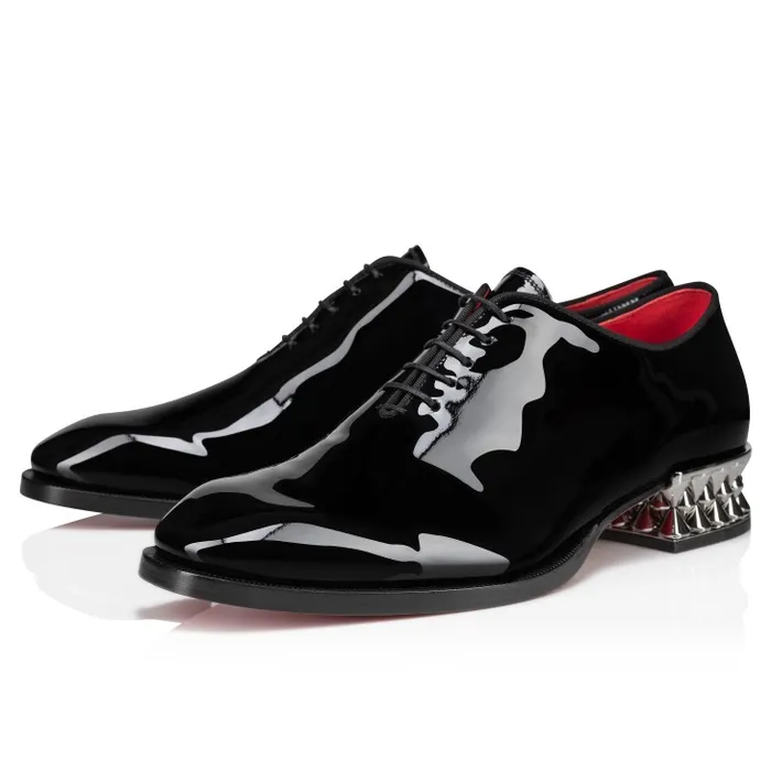 Men Corteo On Spikes Oxford 8211 Patent Calf Leather And Spikes 8211 Black Christian Louboutin Buckles and Laceups Men Corteo On Spikes Oxford 8211 Patent Calf Leather And Spikes 8211 Black Christian Louboutin Buckles and Laceups